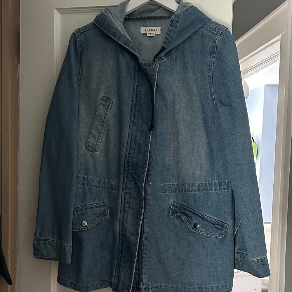 Ciso Blue Jean Jacket with Hood
